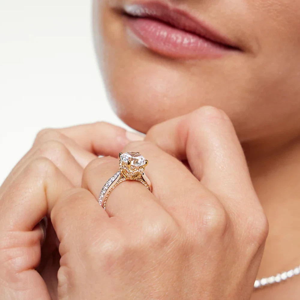 3.20 Ct IGI Certified Lab Grown Diamond Engagement Ring 14k White Gold Round Cut