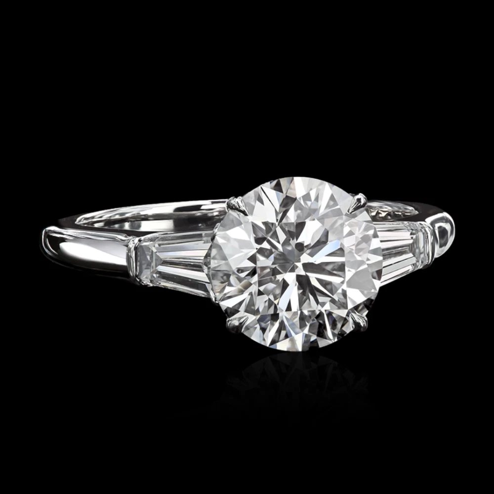 2.20 Ct Round Cut Engagement Ring 14k White Gold IGI Lab Grown