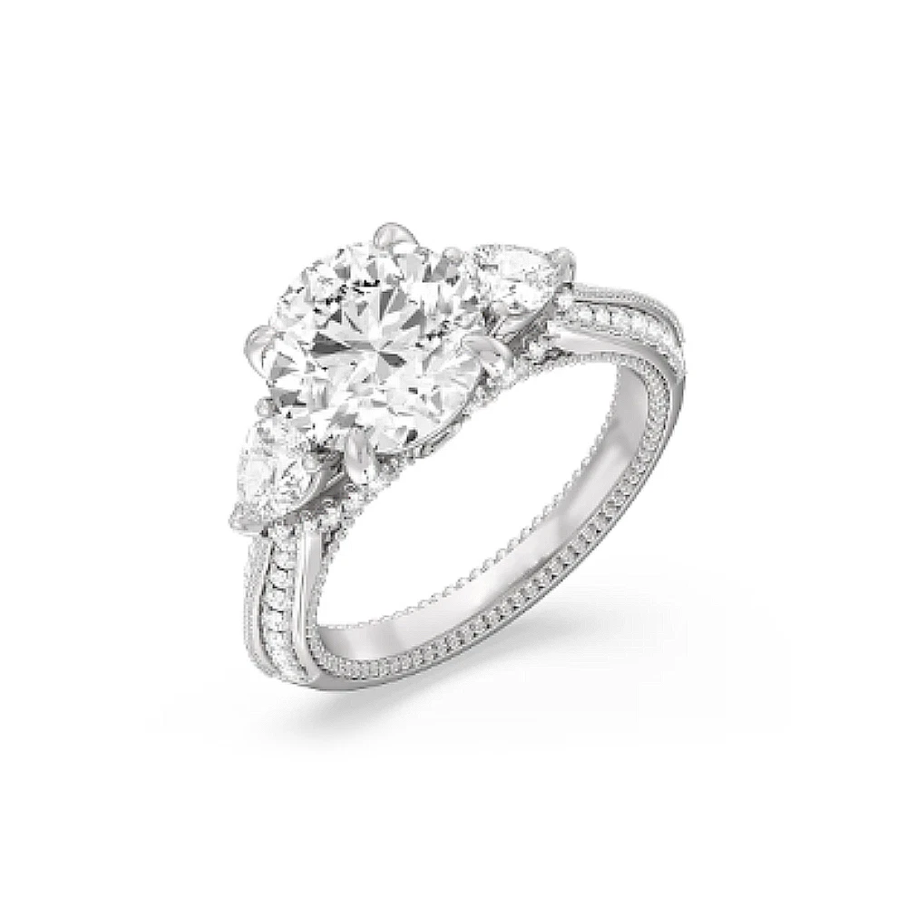 14k White Gold 2.50 Ct Oval Cut Lab Grown Diamond IGI Certified Engagement Ring