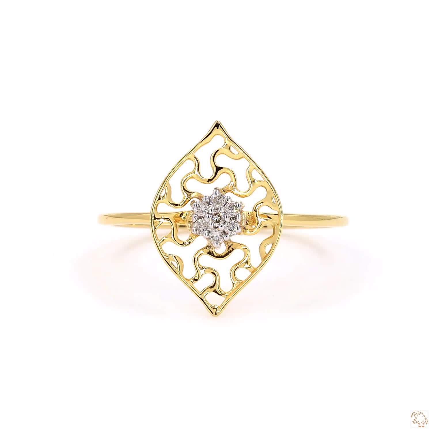 Ladies Ring - 0.05ct Round Diamond 18KT Gold