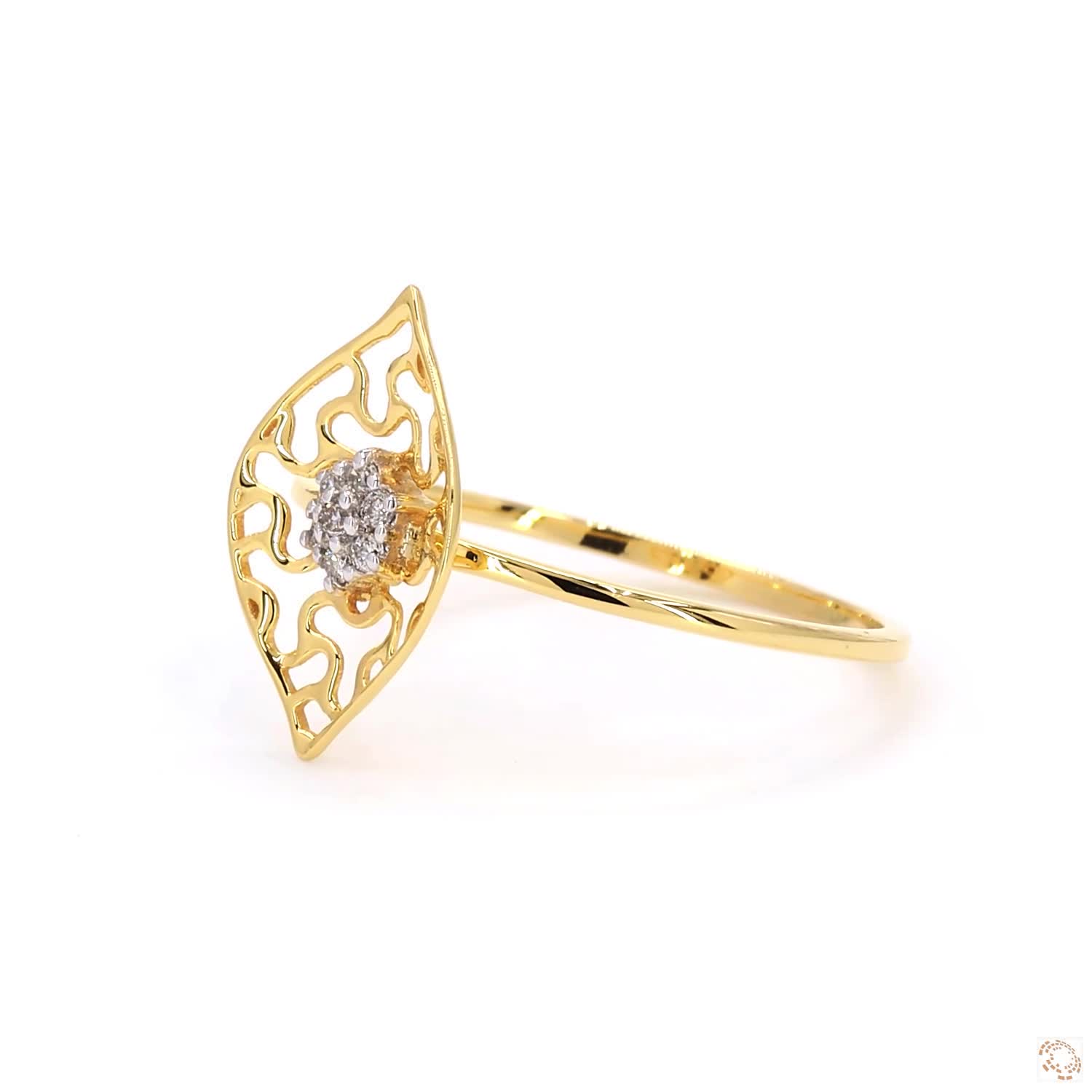 Ladies Ring - 0.05ct Round Diamond 18KT Gold - Image 3
