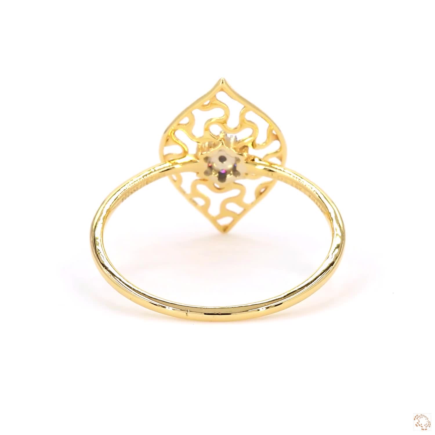 Ladies Ring - 0.05ct Round Diamond 18KT Gold - Image 4
