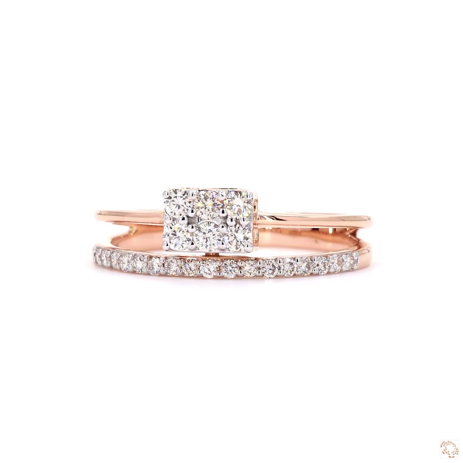Ladies Ring - 0.32ct Round Diamond 18KT Gold
