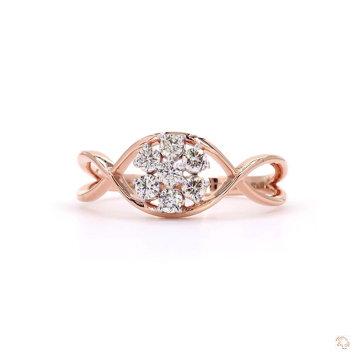Ladies Ring - 0.27ct Round Diamond 18KT Gold