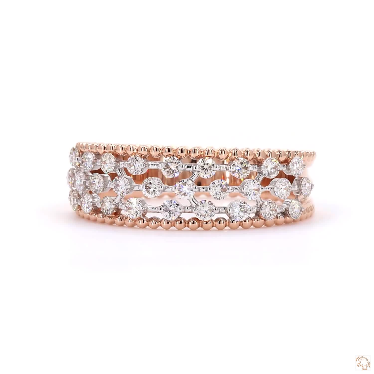 Ladies Ring - 0.64ct Round Diamond 18KT Gold