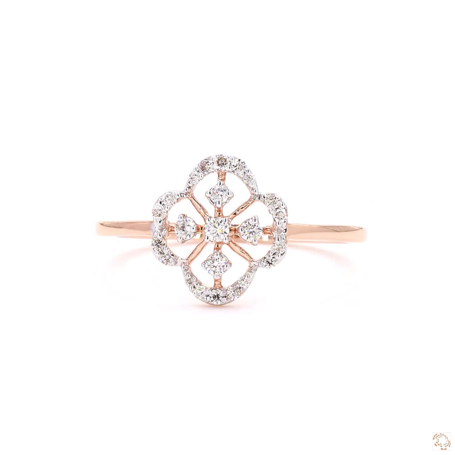 Ladies Ring - 0.15ct Round Diamond 18KT Gold