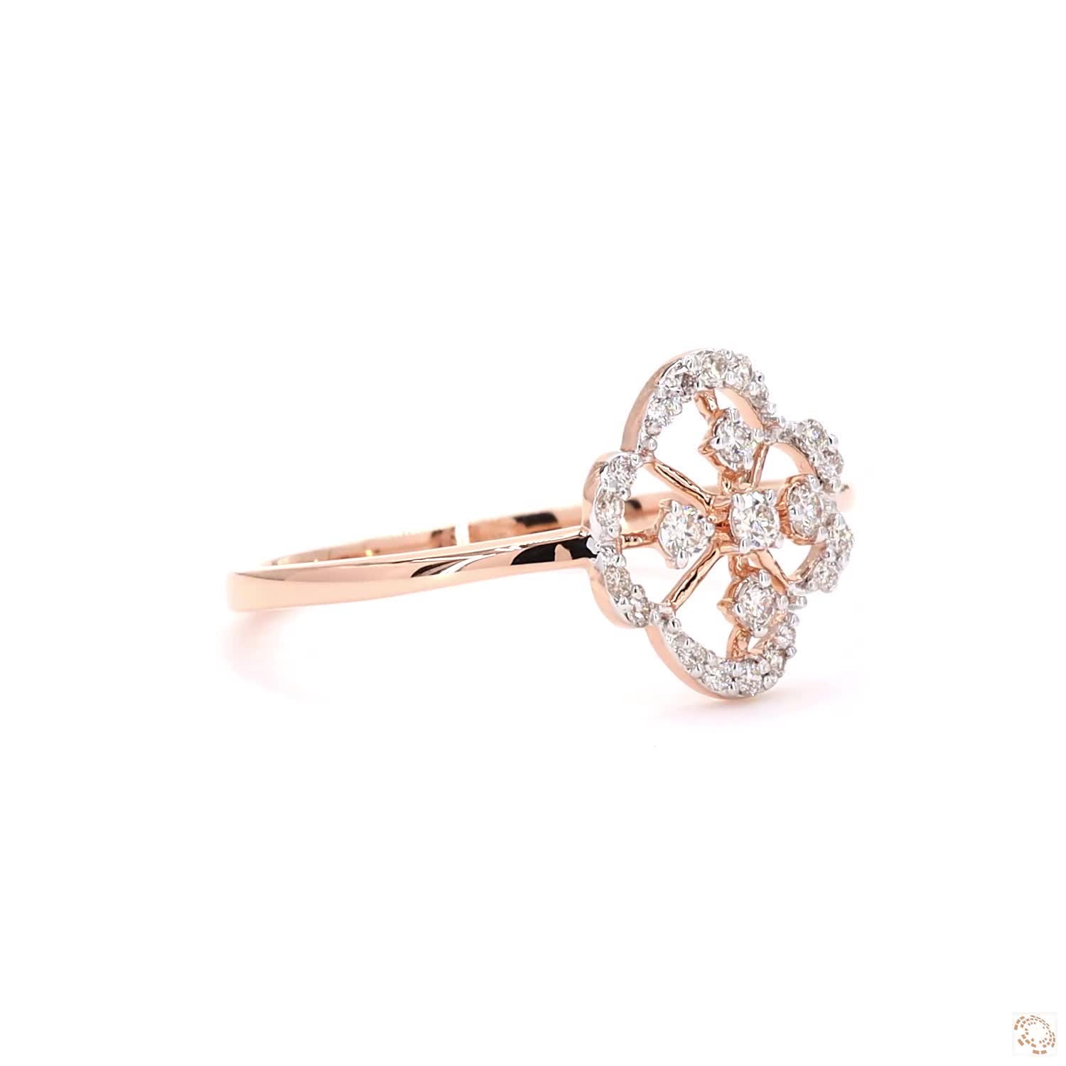 Ladies Ring - 0.15ct Round Diamond 18KT Gold - Image 2