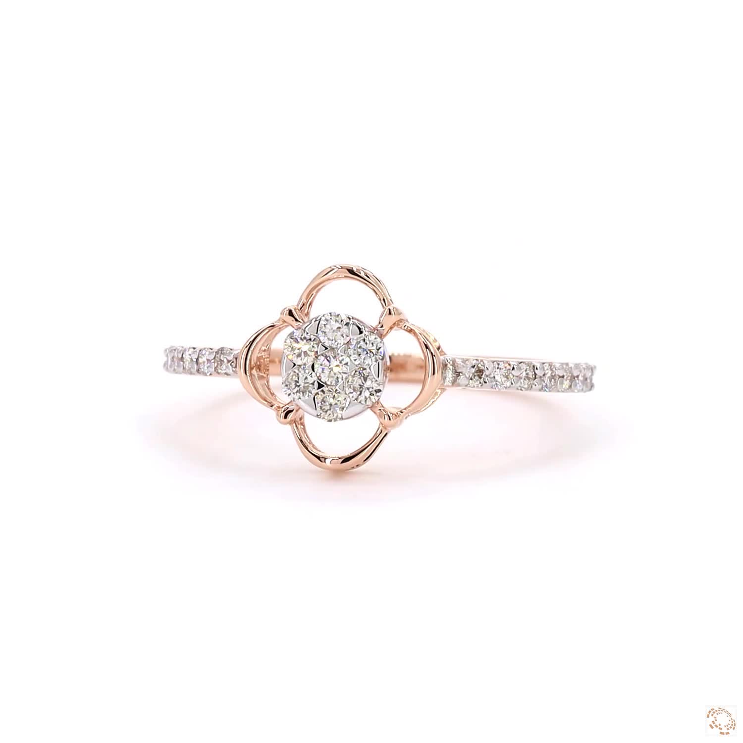 Ladies Ring - 0.27ct Round Diamond 18KT Gold