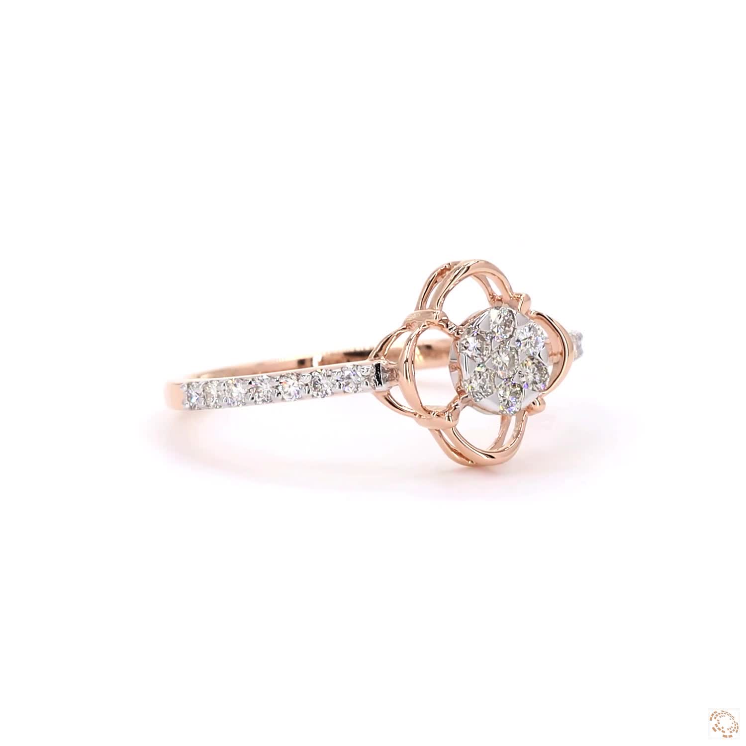 Ladies Ring - 0.27ct Round Diamond 18KT Gold - Image 2