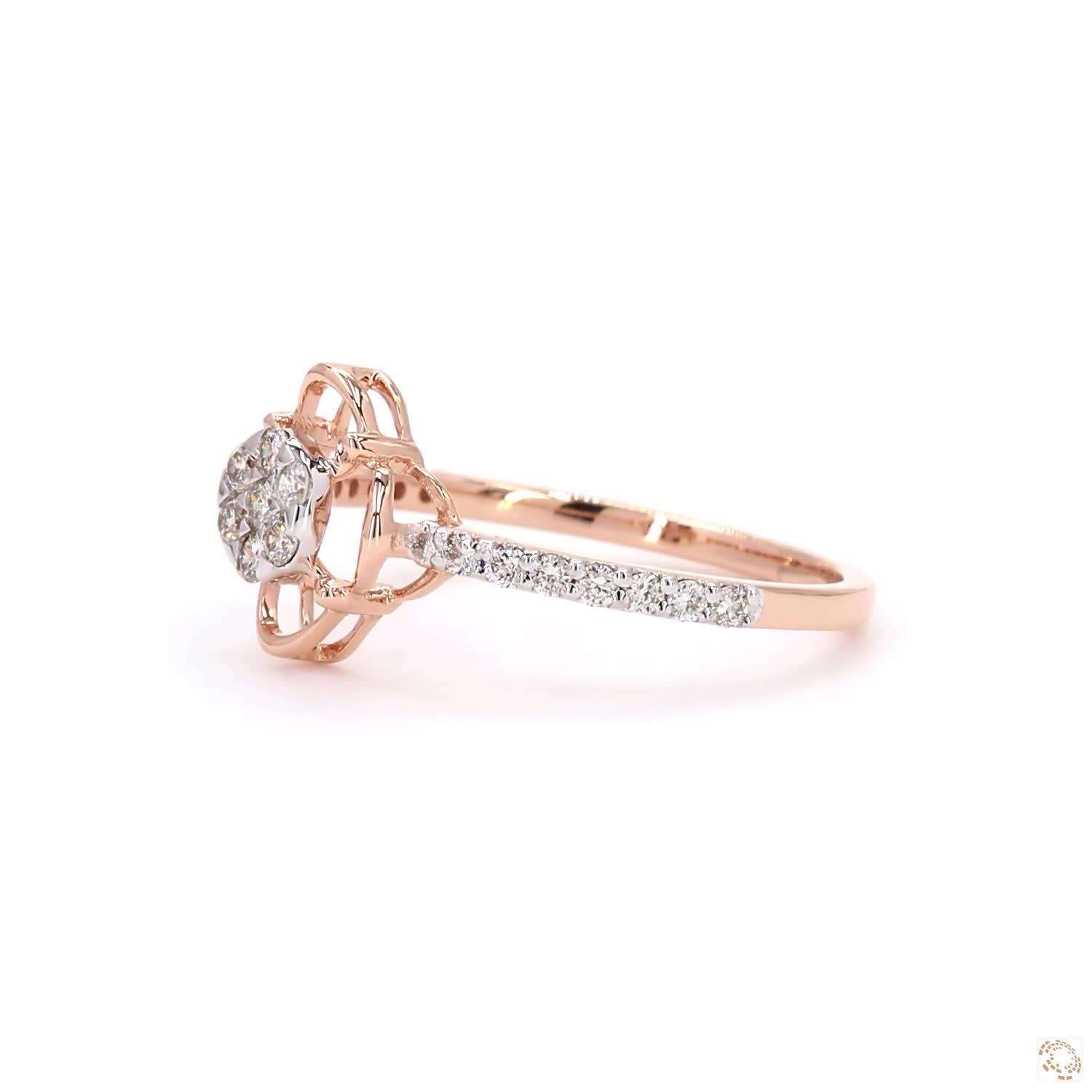 Ladies Ring - 0.27ct Round Diamond 18KT Gold - Image 3