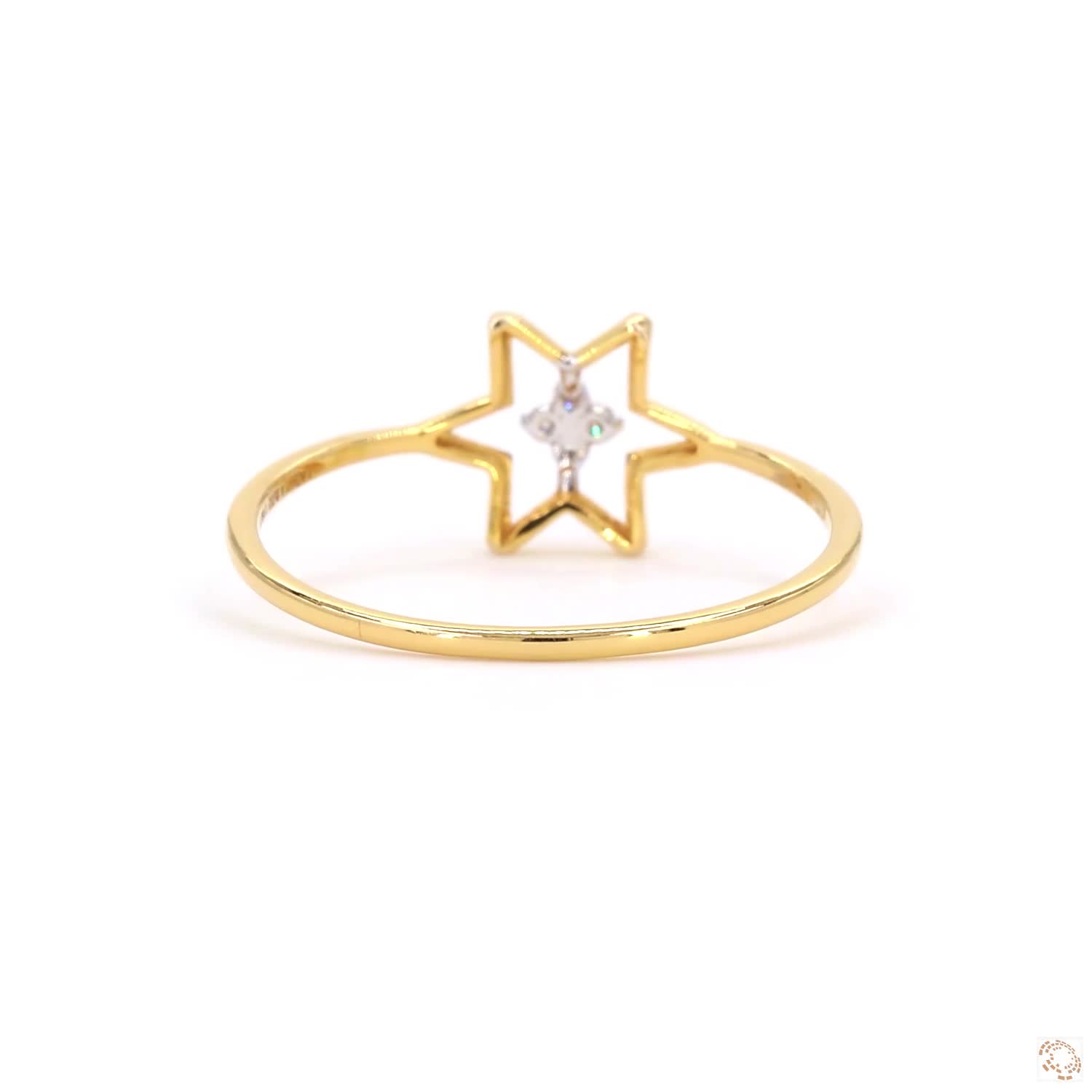 Ladies Ring - 0.02ct Round Diamond 18KT Gold - Image 4