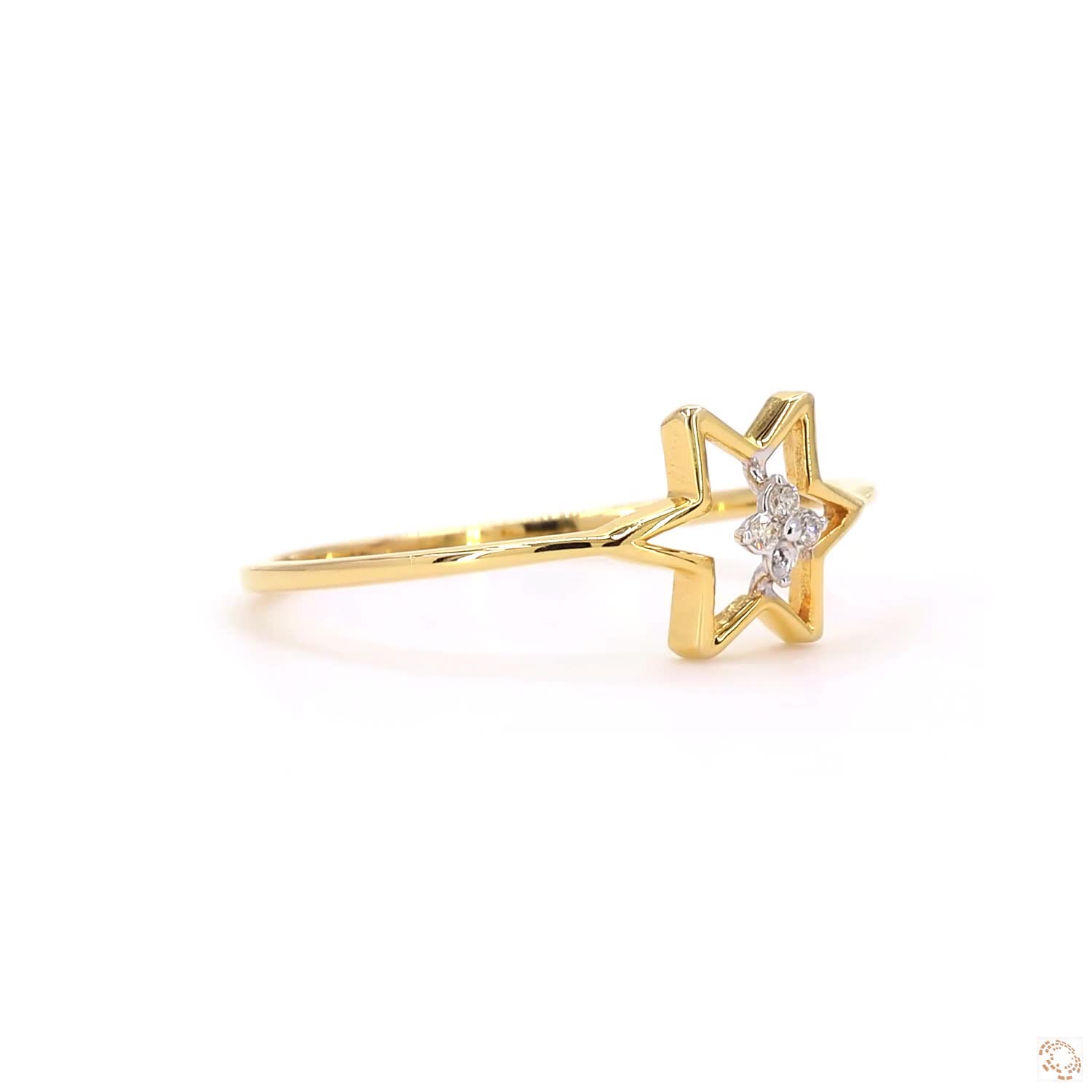 Ladies Ring - 0.19ct Round Diamond 18KT Gold - Image 2