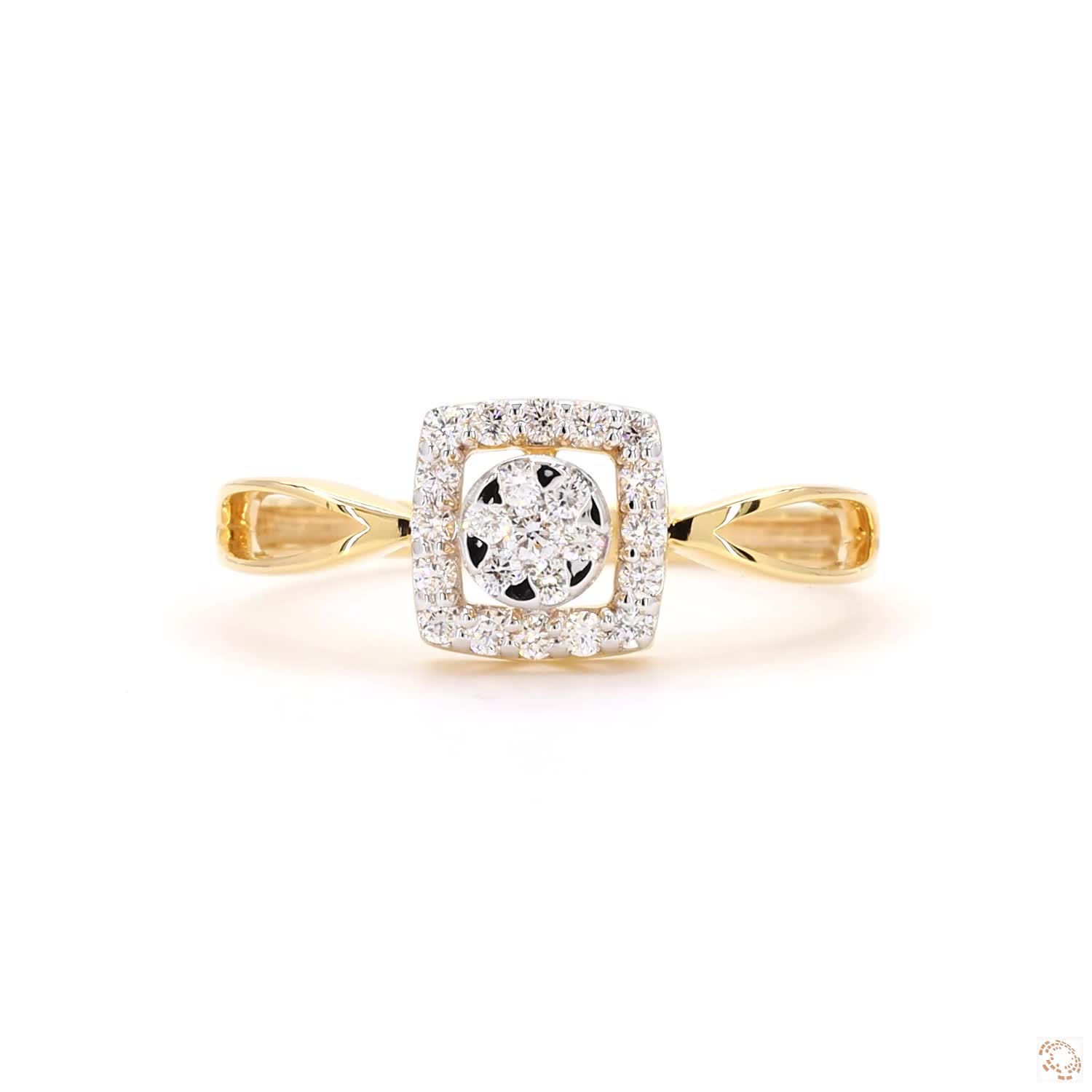 Ladies Ring - 0.25ct Round Diamond 18KT Gold