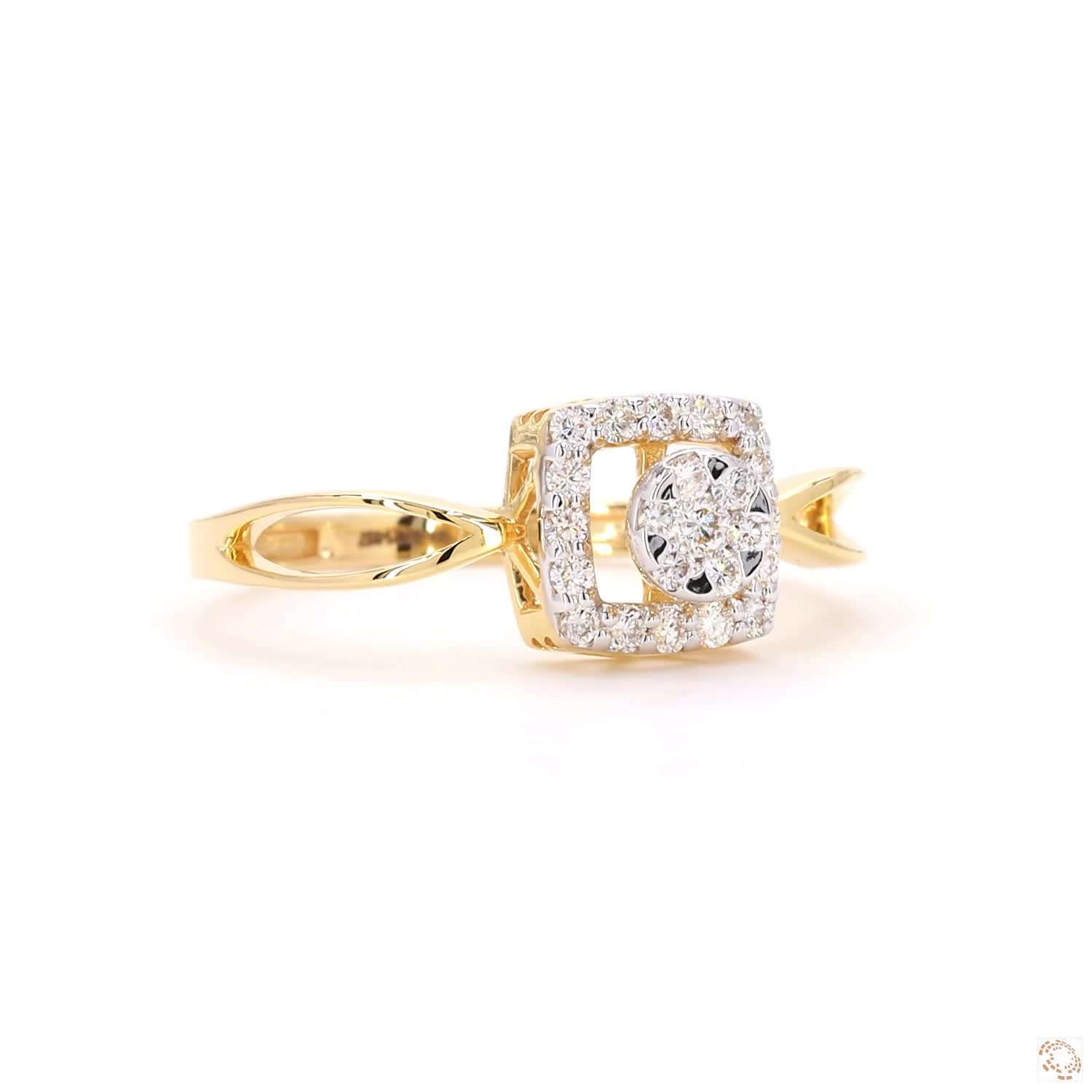 Ladies Ring - 0.25ct Round Diamond 18KT Gold - Image 2