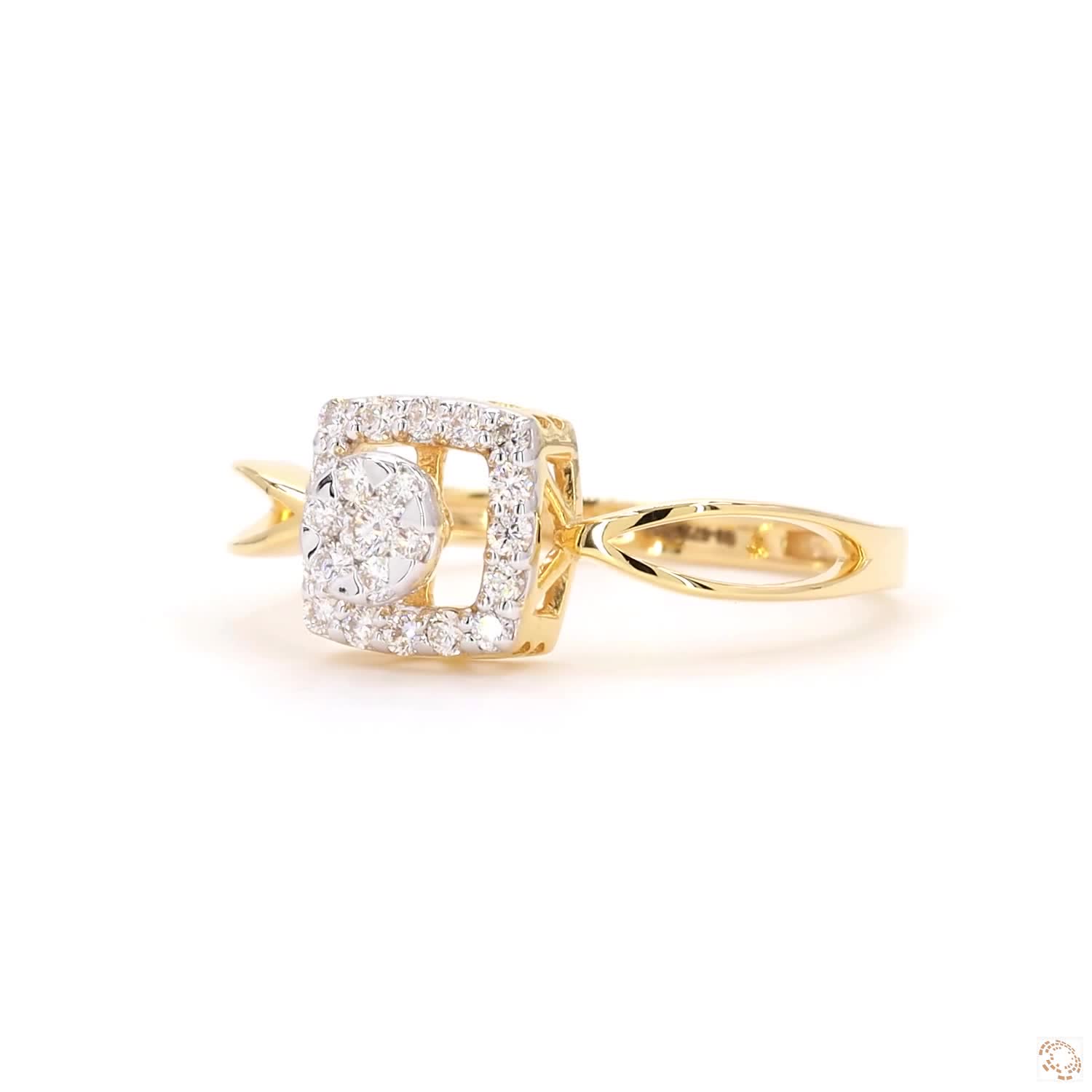 Ladies Ring - 0.25ct Round Diamond 18KT Gold - Image 3